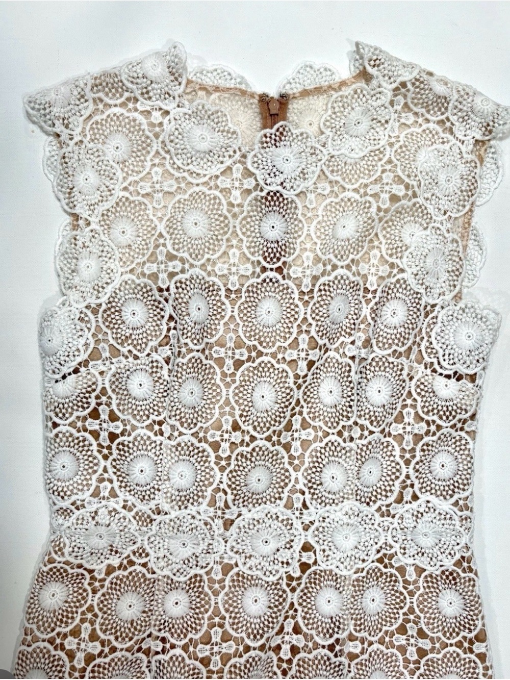 Anthropologie BHLDN Sara Emanuel Myla Sheath Dress Lace Broderie Embroidered - Picture 6 of 11